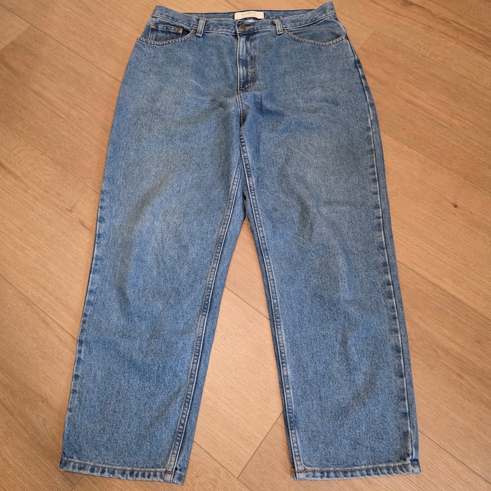 LL Bean Double L Natural Fit Jeans Medium Wash 100% Cotton 16 P 0QG10 Womens